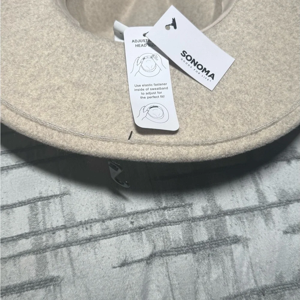 Sonoma Cream Wide-Brim Felt Fedora with Band - Picture 5 of 5